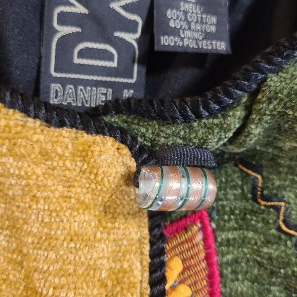 Vintage Daniel K New York USA Sweater Jacket Abstract Granny Art to Wear Large - Picture 9 of 11